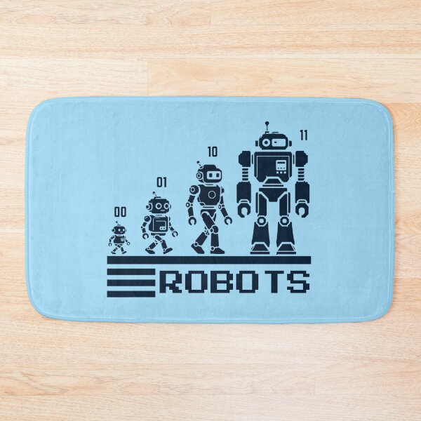 Item preview, 01 10 11 Binary Code Robots Coder Software Engineer designed and sold by SchlossInspire.