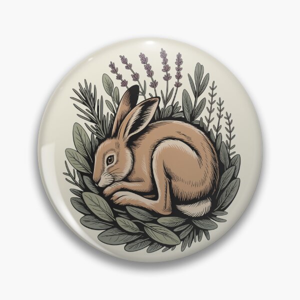 Item preview, Sleeping Wild Hare in Lavender Botanical Art designed and sold by AlexandraSand.