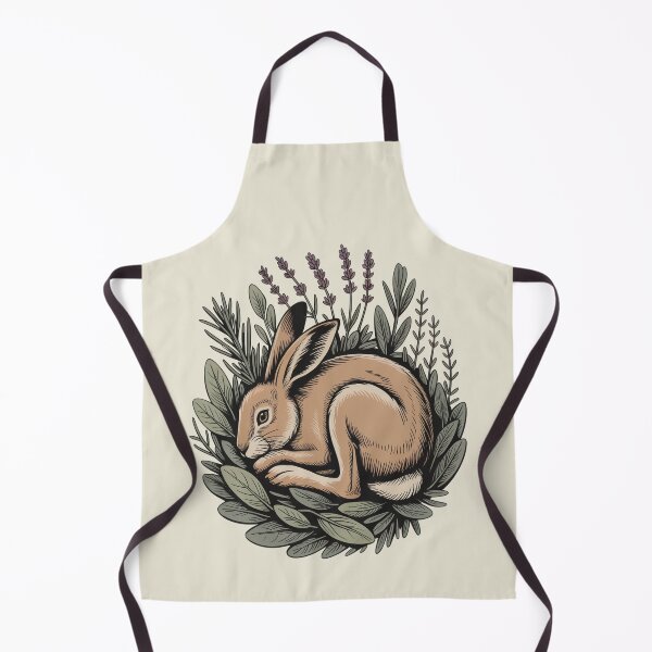 Item preview, Sleeping Wild Hare in Lavender Botanical Art designed and sold by AlexandraSand.