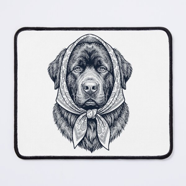 Item preview, Funny Newfoundland Babushka Dog Mom designed and sold by DoodleTortle.