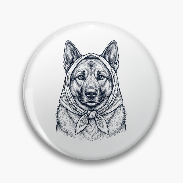 Item preview, Funny Norwegian Elkhound Babushka Dog Mom designed and sold by DoodleTortle.