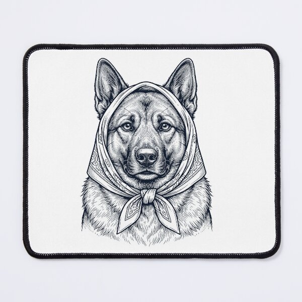 Item preview, Funny Norwegian Elkhound Babushka Dog Mom designed and sold by DoodleTortle.