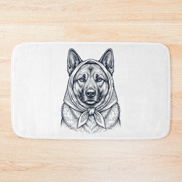 Item preview, Mamá divertida del perro Elkhound noruego Babushka designed and sold by DoodleTortle.