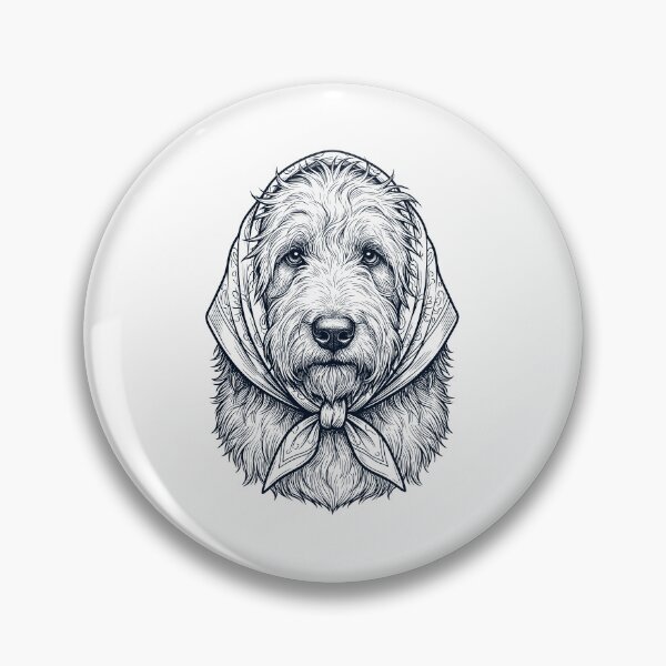Item preview, Funny Old English Sheepdog Babushka Dog Mom designed and sold by DoodleTortle.