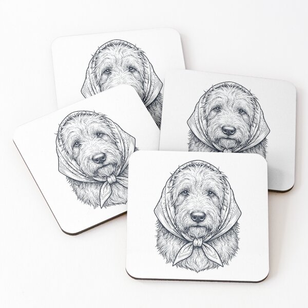 Item preview, Funny Old English Sheepdog Babushka Dog Mom designed and sold by DoodleTortle.