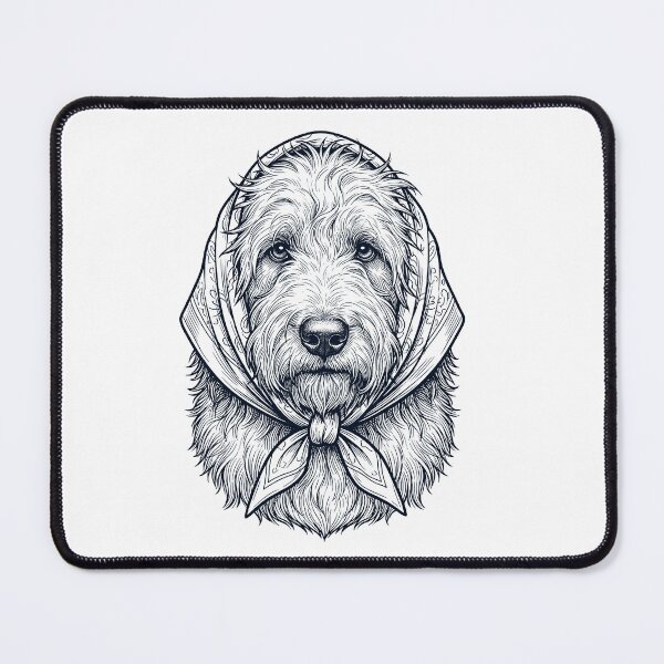 Item preview, Funny Old English Sheepdog Babushka Dog Mom designed and sold by DoodleTortle.