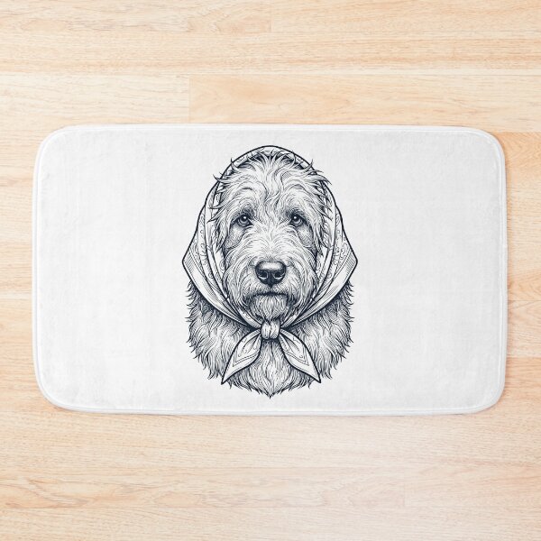 Item preview, Funny Old English Sheepdog Babushka Dog Mom designed and sold by DoodleTortle.