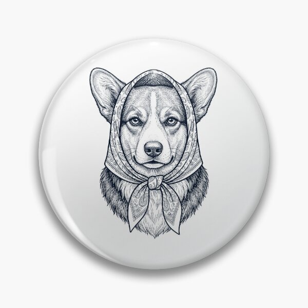 Item preview, Funny Pembroke Welsh Corgi Babushka Dog Mom designed and sold by DoodleTortle.