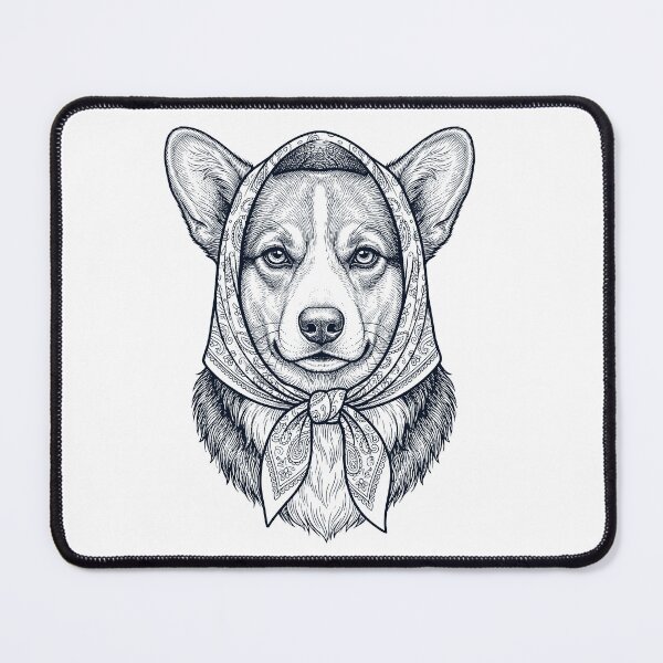 Item preview, Funny Pembroke Welsh Corgi Babushka Dog Mom designed and sold by DoodleTortle.