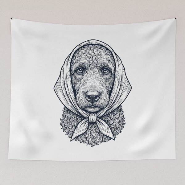 Item preview, Funny Portuguese Water Dog Babushka Dog Mom designed and sold by DoodleTortle.