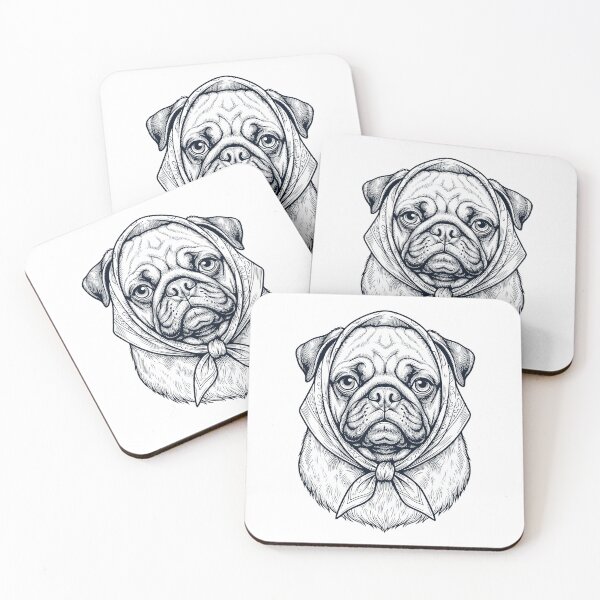 Item preview, Funny Pug Babushka Dog Mom designed and sold by DoodleTortle.