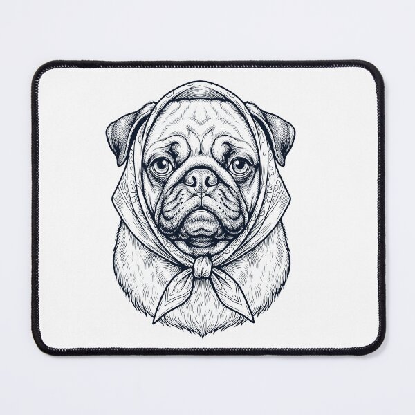 Item preview, Funny Pug Babushka Dog Mom designed and sold by DoodleTortle.