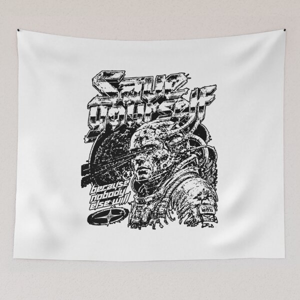 Item preview, Save Yourself Because Nobody Else Will Grunge Cyborg Warrior designed and sold by graphixpolash.