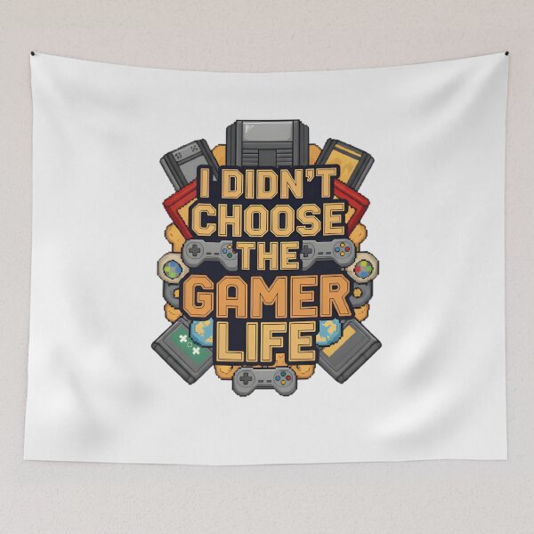 Item preview, I Didn't Choose Gamer Life Retro Design designed and sold by RetroPixel Apparel.