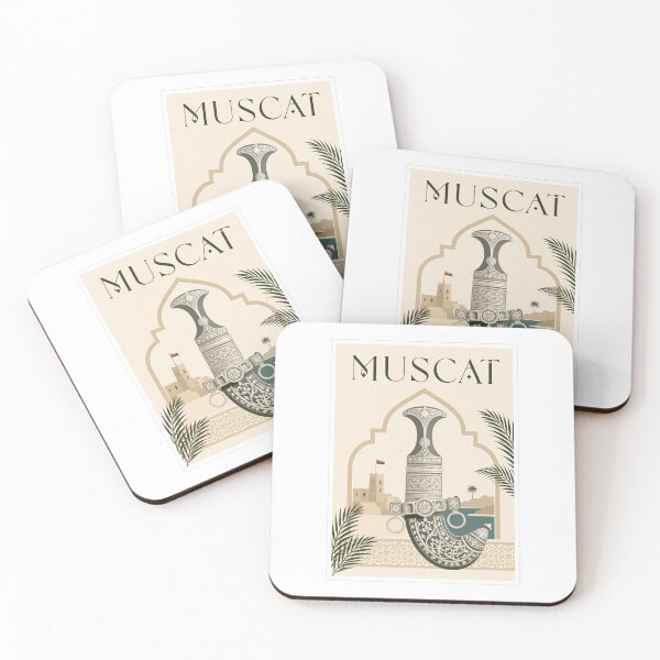 Item preview, Muscat Oman Travel Poster Khanjar Art designed and sold by Beyond Destinations.