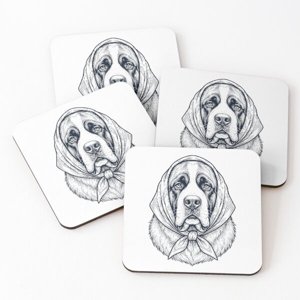 Item preview, Funny Saint Bernard Babushka Dog Mom designed and sold by DoodleTortle.