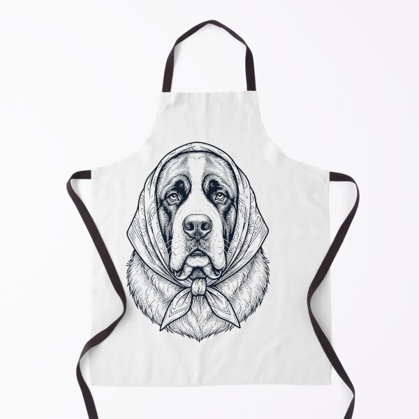 Item preview, Funny Saint Bernard Babushka Dog Mom designed and sold by DoodleTortle.