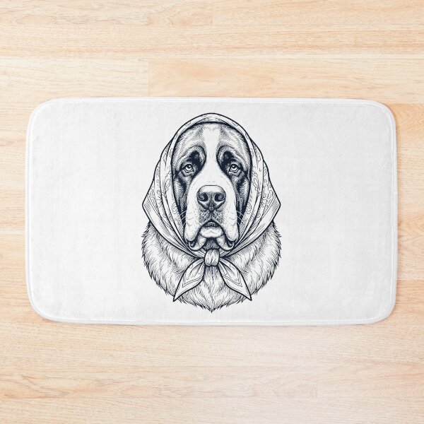 Item preview, Funny Saint Bernard Babushka Dog Mom designed and sold by DoodleTortle.