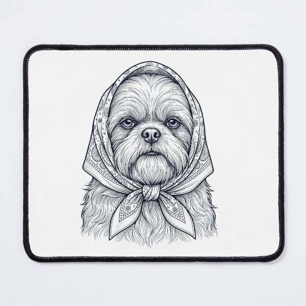 Item preview, Funny Shih Tzu Babushka Dog Mom designed and sold by DoodleTortle.