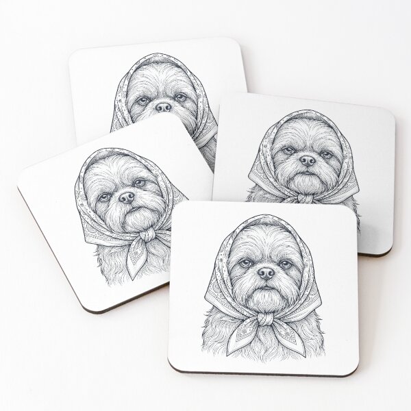 Item preview, Funny Shih Tzu Babushka Dog Mom designed and sold by DoodleTortle.