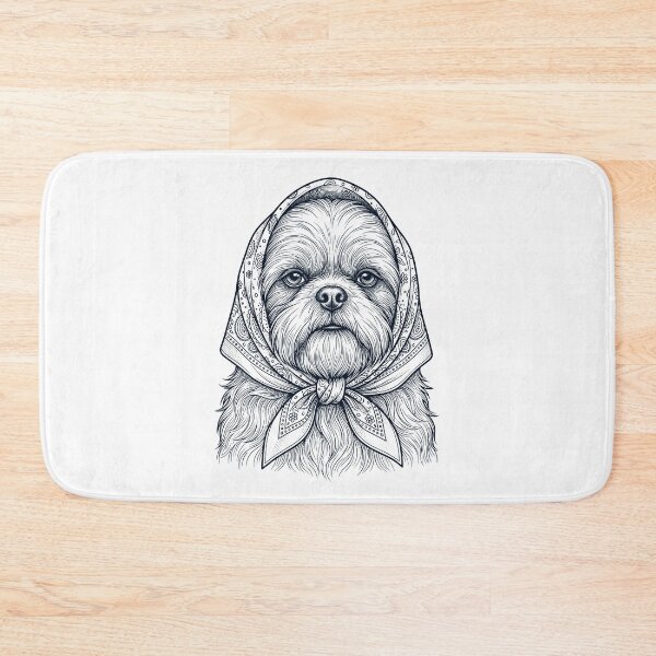 Item preview, Funny Shih Tzu Babushka Dog Mom designed and sold by DoodleTortle.
