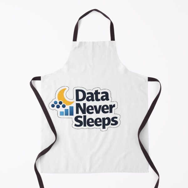 Item preview, Data Never Sleeps – Tech Humor Sticker designed and sold by BrightMindPrint.