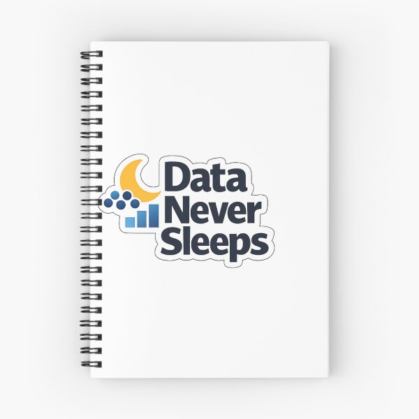Item preview, Data Never Sleeps – Tech Humor Sticker designed and sold by BrightMindPrint.