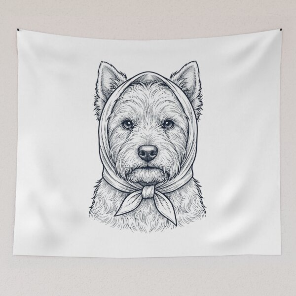 Artikelvorschau, Lustige West Highland White Terrier Babushka Hundemama entworfen und verkauft von DoodleTortle.