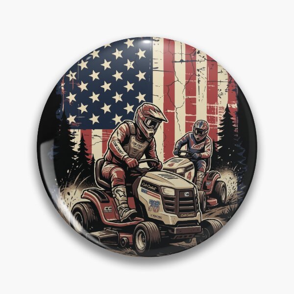 Item preview, Racing Mower - American Flag - Lawn Mower Racing designed and sold by RaceDayRags.