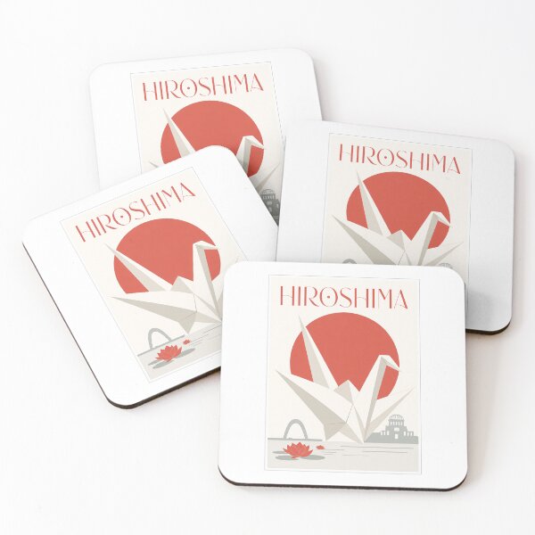 Item preview, Hiroshima Japan Travel Poster Origami Crane designed and sold by Beyond Destinations.