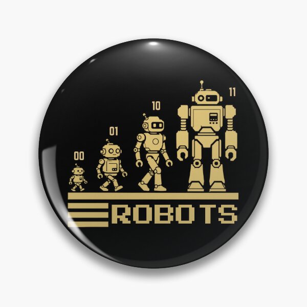 Item preview, 01 10 11 Binary Code Robots Coder Software Engineer designed and sold by SchlossInspire.