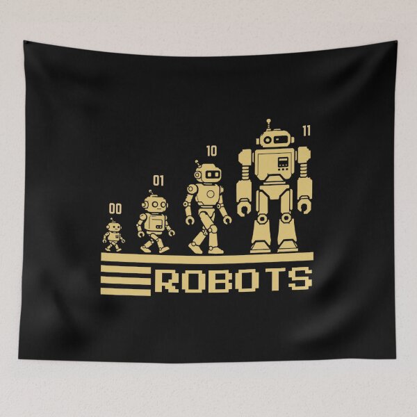Item preview, 01 10 11 Binary Code Robots Coder Software Engineer designed and sold by SchlossInspire.