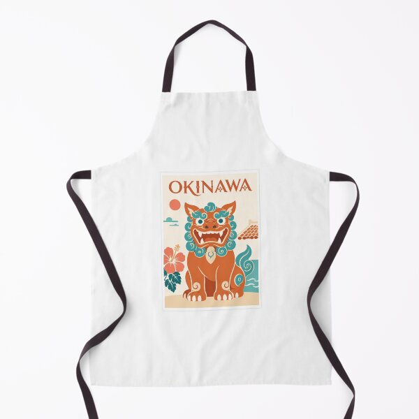 Item preview, Okinawa Japan Travel Poster Shisa Lion Art designed and sold by Beyond Destinations.