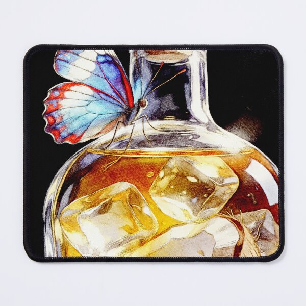 Item preview, Surreal Tropical Elixir – Coconut Bottle and Butterfly Art designed and sold by Hen-C-Art.