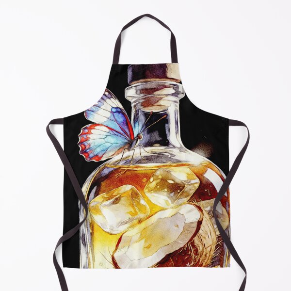 Item preview, Surreal Tropical Elixir – Coconut Bottle and Butterfly Art designed and sold by Hen-C-Art.