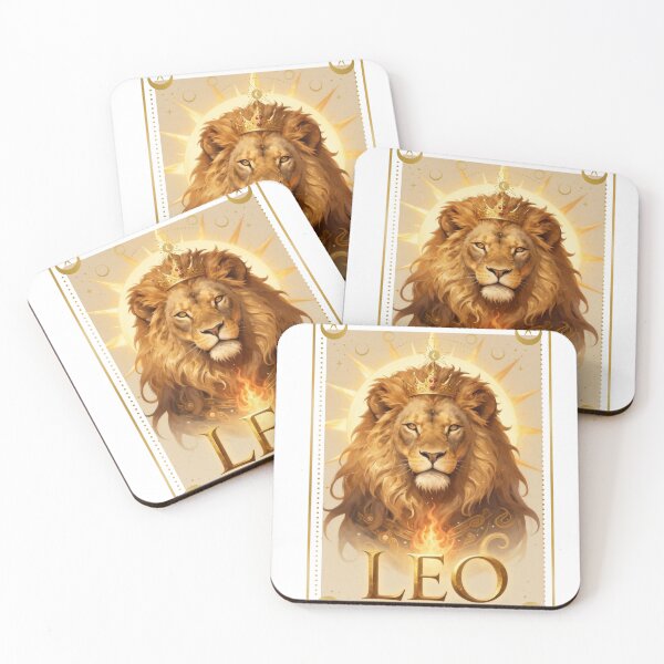 Item preview, Leo Zodiac King Aesthetic - Sun Lion and Fire Gold Art designed and sold by Atlasoloji.