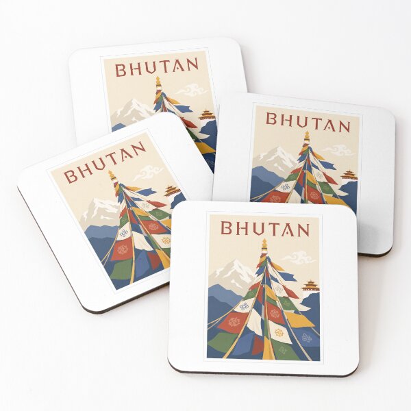Item preview, Bhutan Prayer Flags Himalayan Mountains Travel Poster designed and sold by Beyond Destinations.