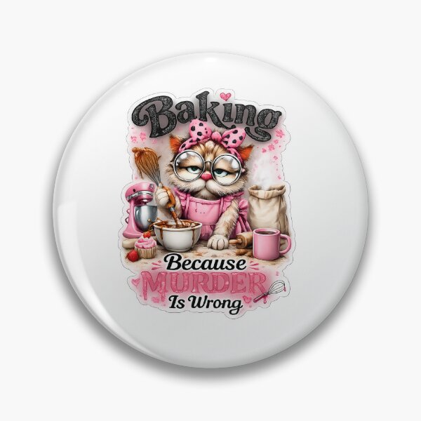 Item preview, Baking Because Murder Is Wrong ,Funny Baking Design | Sarcastic Baker Gift designed and sold by GGAUL.