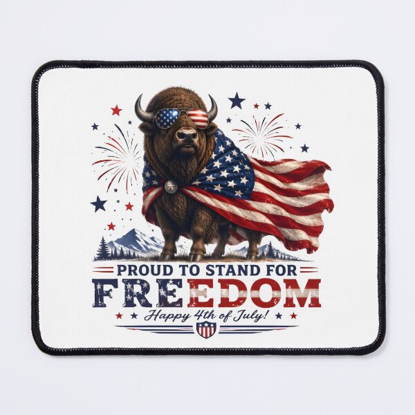 Item preview, Proud To Stand For Freedom – Patriotic American Bison designed and sold by Bettybee00.