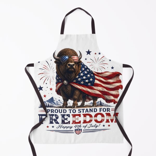 Item preview, Proud To Stand For Freedom – Patriotic American Bison designed and sold by Bettybee00.