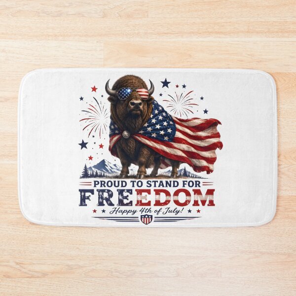 Item preview, Proud To Stand For Freedom – Patriotic American Bison designed and sold by Bettybee00.