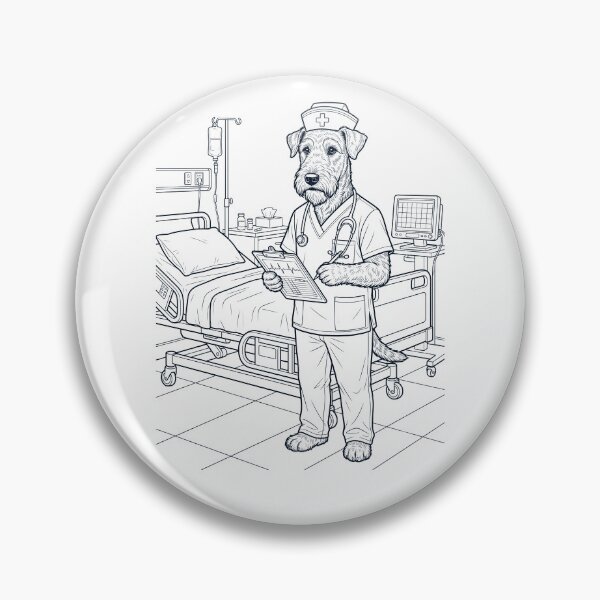 Item preview, Vintage Airedale Terrier Nurse Dog Dad Mom Lover designed and sold by TerryConnells.