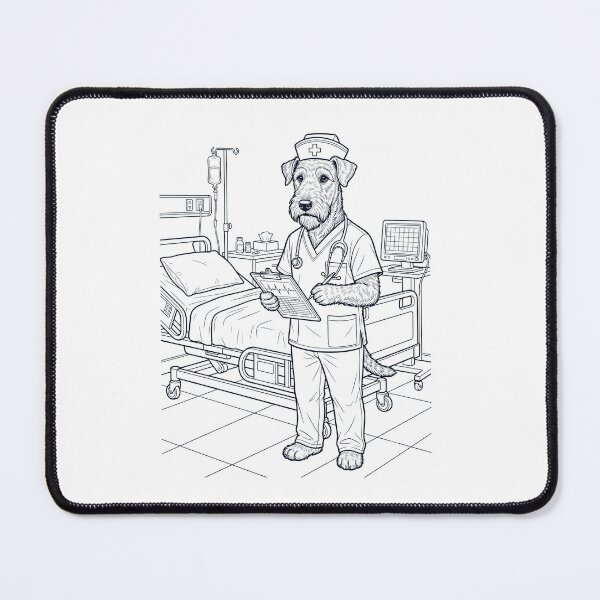 Item preview, Vintage Airedale Terrier Nurse Dog Dad Mom Lover designed and sold by TerryConnells.