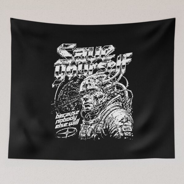 Item preview, Save Yourself Because Nobody Else Will Grunge Cyborg Warrior designed and sold by graphixpolash.