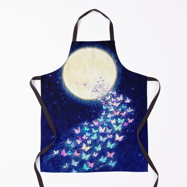 Item preview, Moonlight Butterfly Swarm – Celestial Magical Night Art designed and sold by Hen-C-Art.