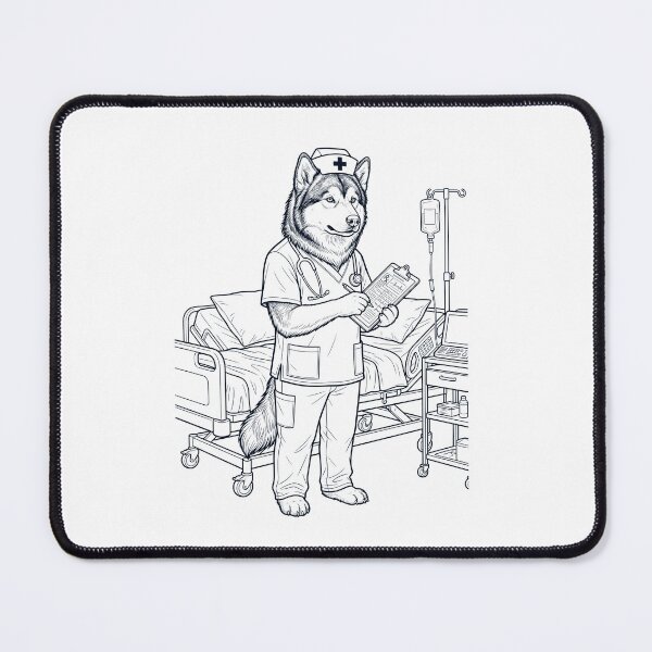 Item preview, Vintage Alaskan Malamute Nurse Dog Dad Mom Lover designed and sold by TerryConnells.