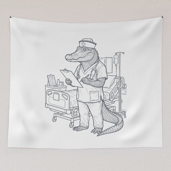 Item preview, Vintage Alligator Nurse Animal Lover designed and sold by TerryConnells.