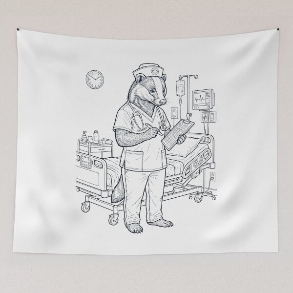 Item preview, Vintage Badger Nurse Animal Lover designed and sold by TerryConnells.
