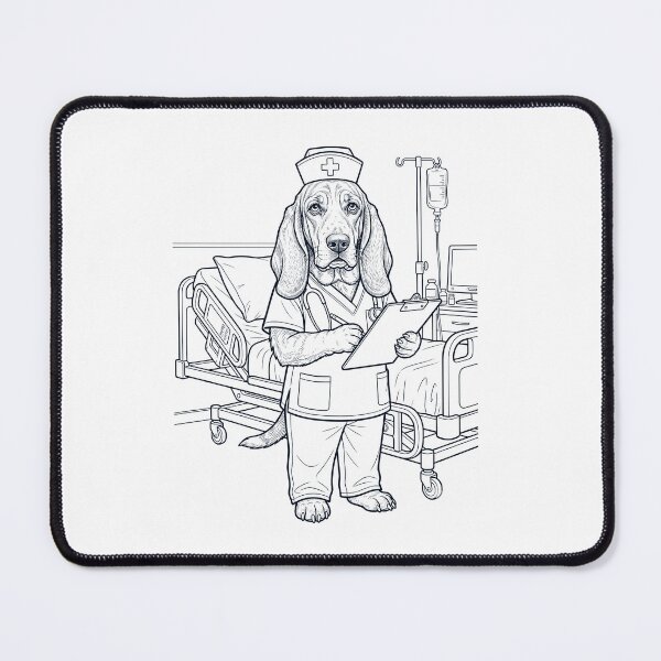 Item preview, Vintage Basset Hound Nurse Dog Dad Mom Lover designed and sold by TerryConnells.