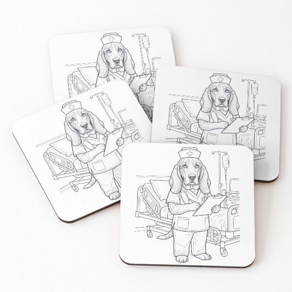 Item preview, Vintage Basset Hound Nurse Dog Dad Mom Lover designed and sold by TerryConnells.